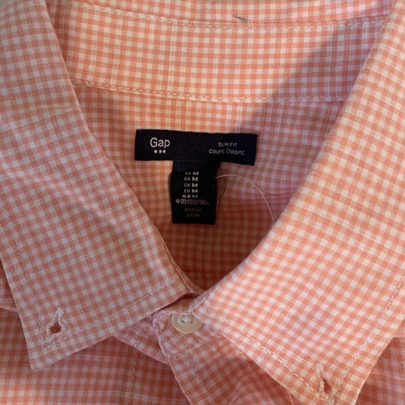 GAP Coral Men’s Medium Button Down - Picture 2 of 3